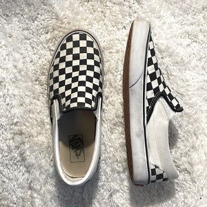 VANS OTW Checkered Classic Slip-On Unisex Men 8 Women 9.5 Black White 721356.